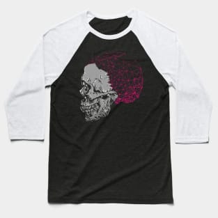 Skull Polygonal Brain Baseball T-Shirt